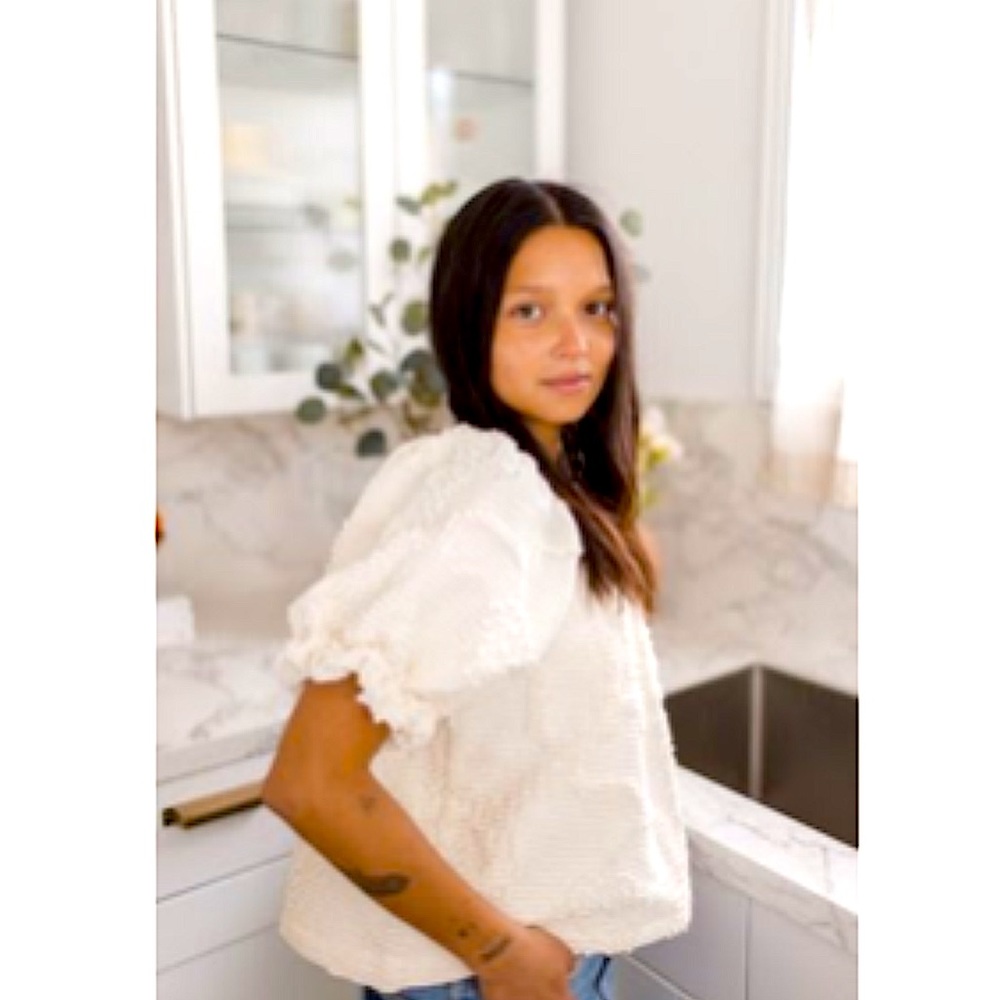 Honeybea - Puff Top in Cottage white